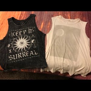 Spooky Muscle Tees UO Goth Halloween Moon Surreal